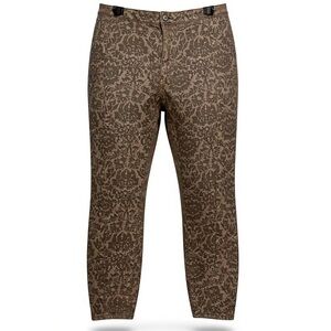 Anthropologie Pilcro High-Rise Denim Leggings Womens Size 32 Beige & Brown Flora